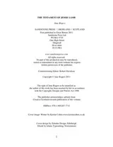 Cover of The testament of Jessie Lamb