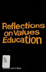 Cover of Reflections on values education
