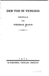 Cover of Der Tod in Venedig: Novelle