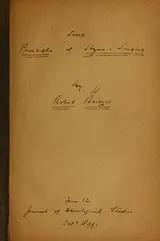 Cover of Practical discourse on some principles of hymn-singing