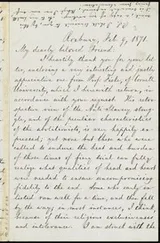 Cover of [Letter to] My dearly beloved Friend