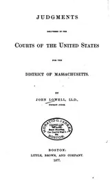 Cover of Judgments Delivered in the Courts of the United States for the District of ..