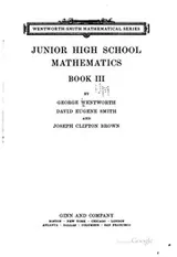 Cover of Junior high school mathematics