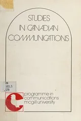 Cover of Studies in Canadian communications