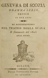 Cover of Ginevra di Scozia