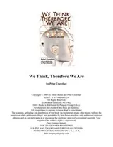 Cover of We think, therefore we are