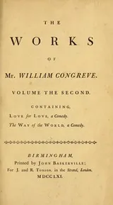 Cover of The works of Mr. William Congreve