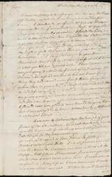 Cover of Letter to John Hancock about evacuation of Boston