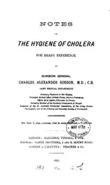 Cover of Notes on the hygiene of cholera