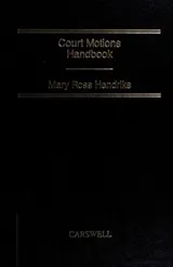 Cover of Court motions handbook