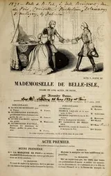 Cover of Mademoiselle de Belle-Isle, drame