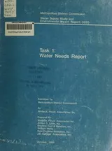 Cover of Task 1 : water needs report