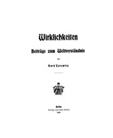 Cover of Wirklichkeiten