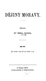 Cover of Dĕjiny Moravy
