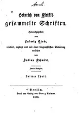 Cover of Heinrich von Kleists gesammelte Schriften