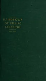 Cover of Handbook of public speaking