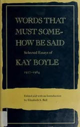 Cover of Words that must somehow be said