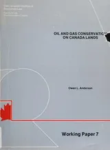 Cover of Oil and gas conservation of Canada lands