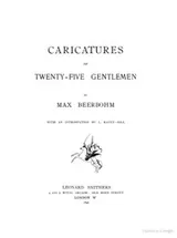 Cover of Caricatures of twenty-five gentlemen