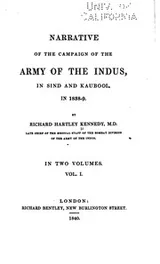 Cover of Narrative of the Campaign of the Indus in Sind and Kaubool in 1838-9