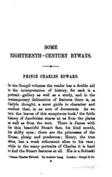 Cover of Some eighteenth century byways, and other essays