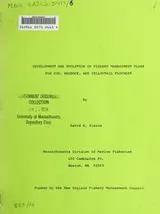 Cover of Development and evolution of fishery management plans for cod, haddock, and yellowtail flounder