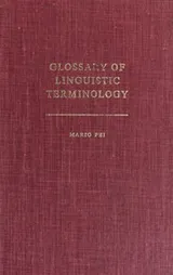 Cover of Glossary of linguistic terminology