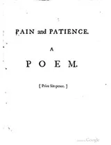 Cover of Pain and patience. A poem. By R. Dodsley