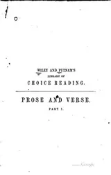 Cover of Prose and verse