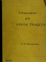 Cover of Fragment of a Greek tragedy