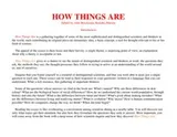 Cover of How things are
