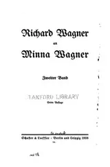 Cover of Richard Wagner an Minna Wagner