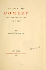 Cover of An essay on comedy