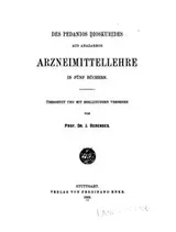Cover of Des Pedanios Dioskurides aus Anazarbos