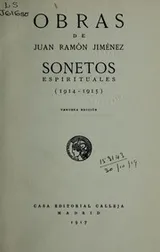 Cover of Sonetos espirituales (1914-1915)