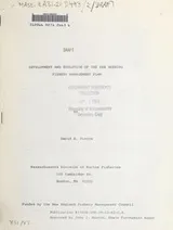 Cover of Development and evolution of the sea herring fishery management plan