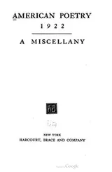 Cover of American Poetry 1922