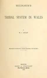 Cover of Seebohm's Tribal system in Wales