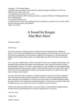 Cover of A Sword for Kregen (Dray Prescot #20)