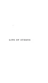 Cover of The life of Laurence Sterne