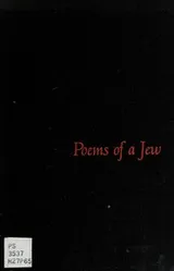 Cover of Poems of a Jew