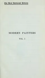 Cover of Modern Painters, Volume One