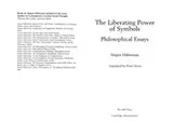 Cover of The Liberating Power of Symbols