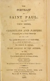 Cover of The portrait of Saint Paul, or, The true model for Christians and pastors