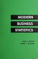 Cover of Modern business statistics