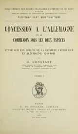 Cover of Concession à l'Allemagne de la communion sous les deux espèces