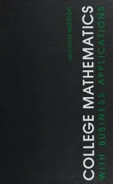 Cover of College mathematics with business applications