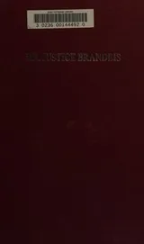 Cover of Mr. Justice Brandeis