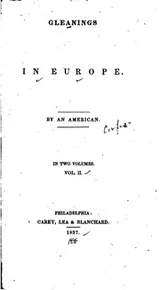 Cover of Gleanings in Europe