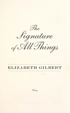Cover of The Signature of All Things